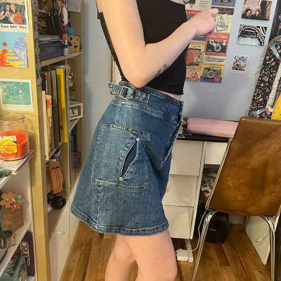 90s BUM utility tie waist light wash shorts! - Picture 11 of 15